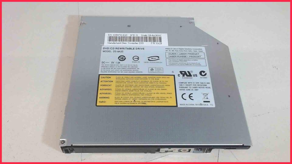 DVD burner without cover DS-8A3S SATA Asus G75V