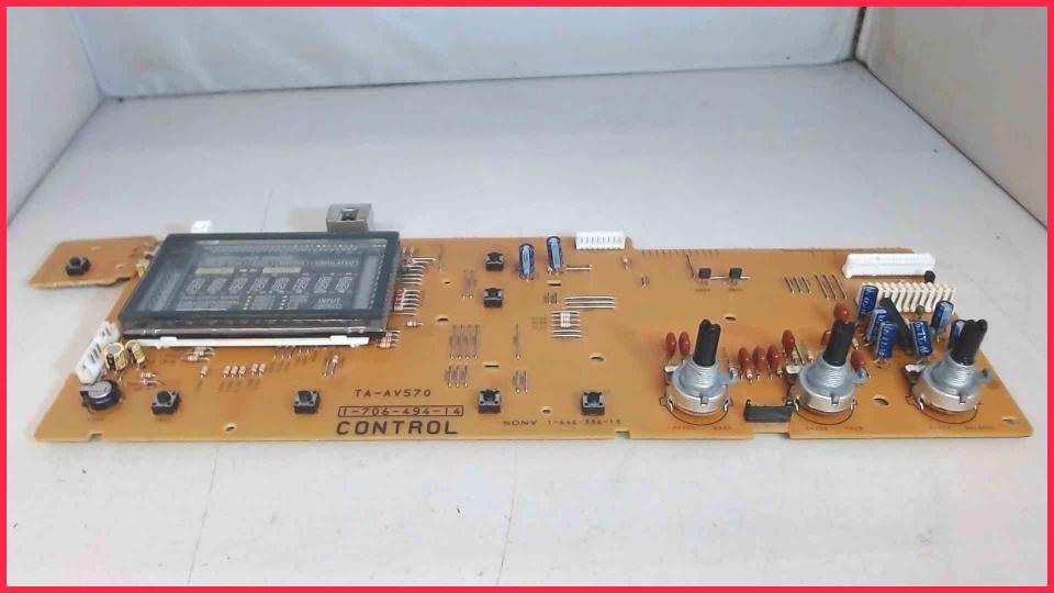 Electronic Board Control Panel Control 1-706-494-14 Sony TA-AV570