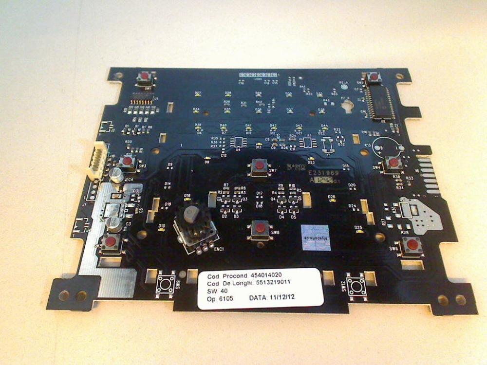 Electronic Board LCD Control Panel DeLonghi Perfekta ESAM5400.R Rot