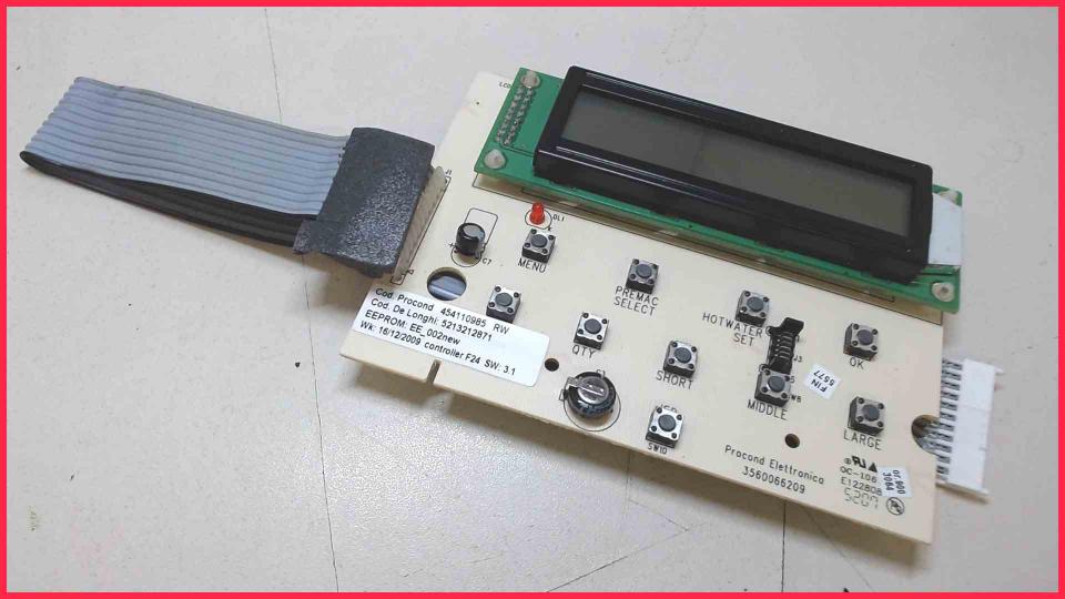 Electronic Board LCD Control Panel  Magnifica ESAM4500.B