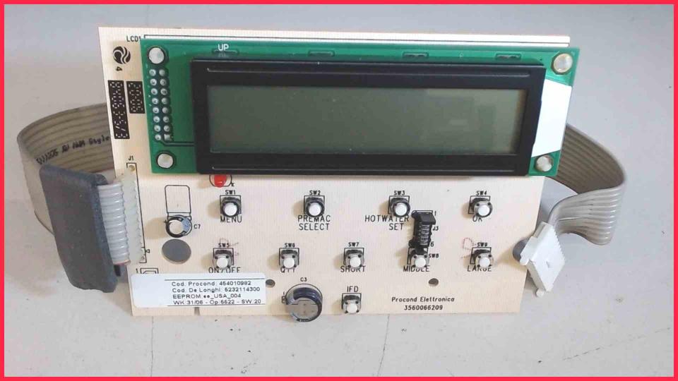 Electronic Board LCD Control Panel Magnifica Pronto EAM4500