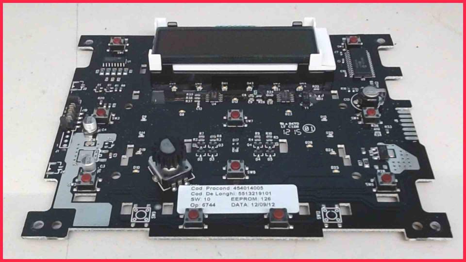 Electronic Board LCD Control Panel SW:10 Perfecta ESAM5500.M