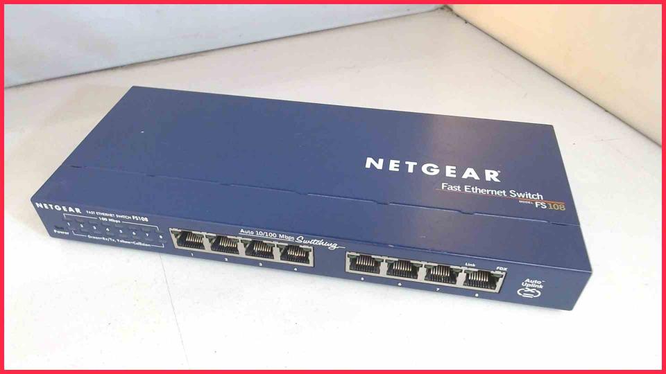 Ethernet Switch Router Fast Auto 10/100 mbps Auro Uplink NETGEAR FS108