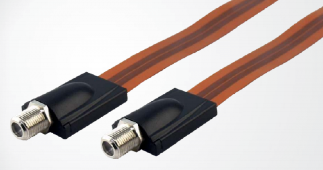 Flat coax cable SAT 44cm KFF 44 Schwaiger Neu OVP