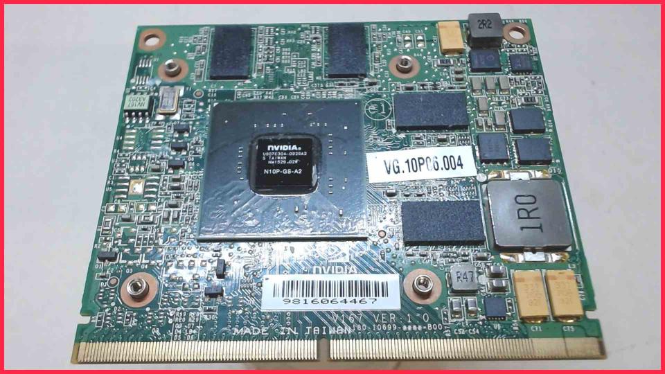 GPU graphics card Nvidia GT 240M Aspire 7738G MS2261