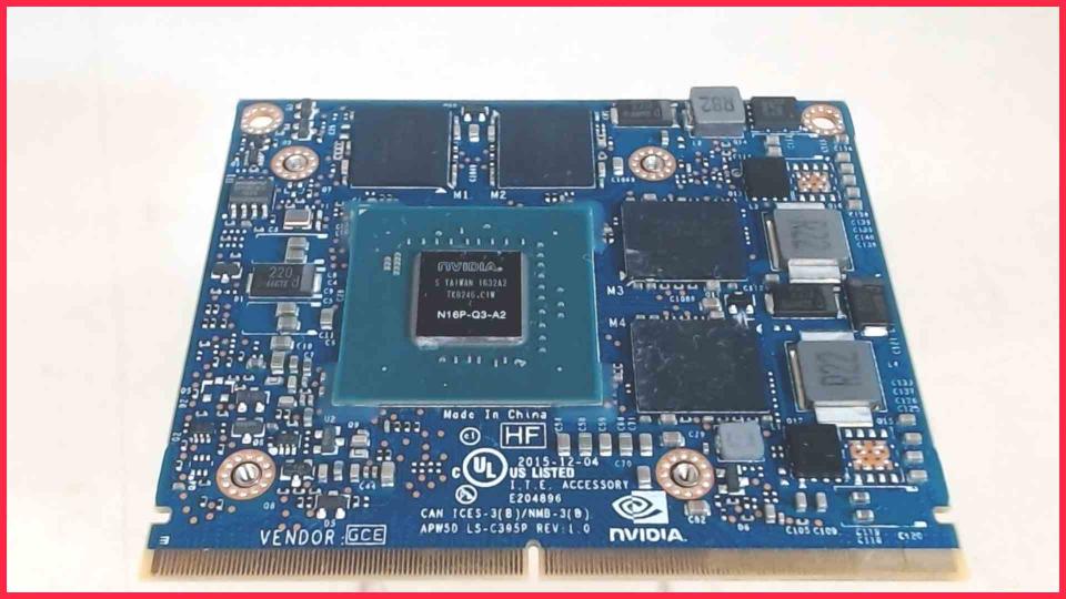 GPU graphics card nVIDIA N16P-Q3-A2 850114-001 HP ZBook 17 G3