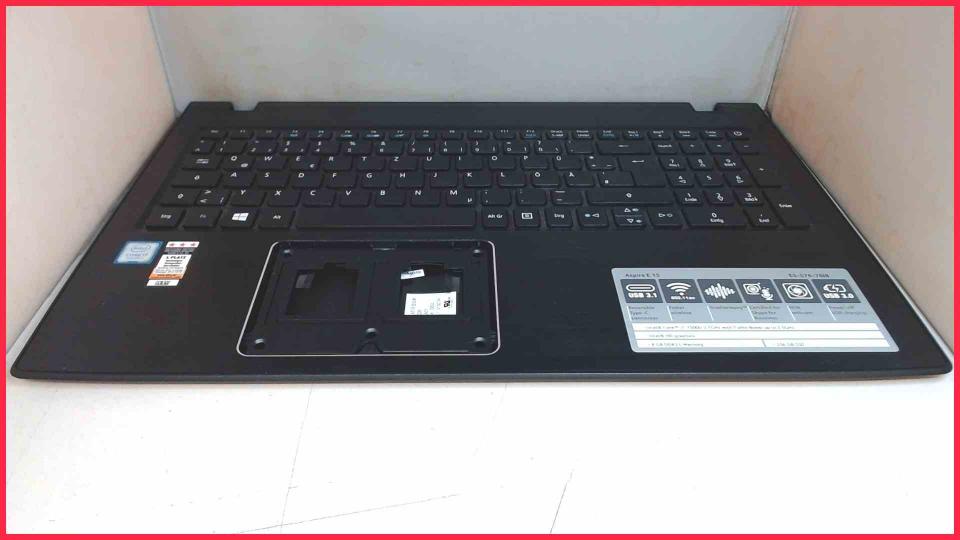 Housing upper shell & keyboard German Aspire E 15 E5-576-7618 N16Q2