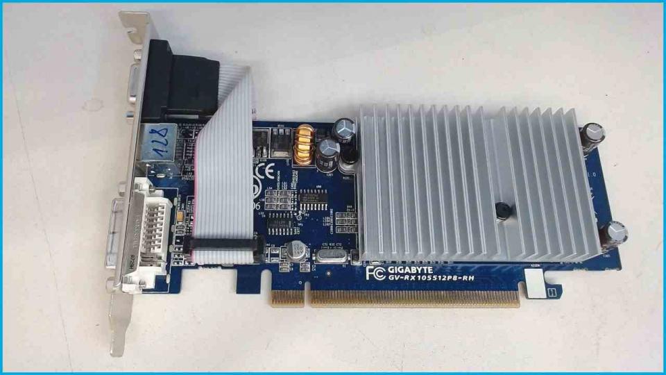 Grafikkarte PCIe DVI S-Video VGA Pasiv Gigabyte ATI Radeon X1050 128MB