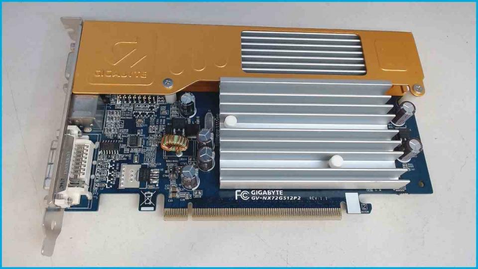 Graphics card PCIe DVI VGA S-Video Gigabyte NVIDIA GeForce 7200 GS, 256MB GDDR2