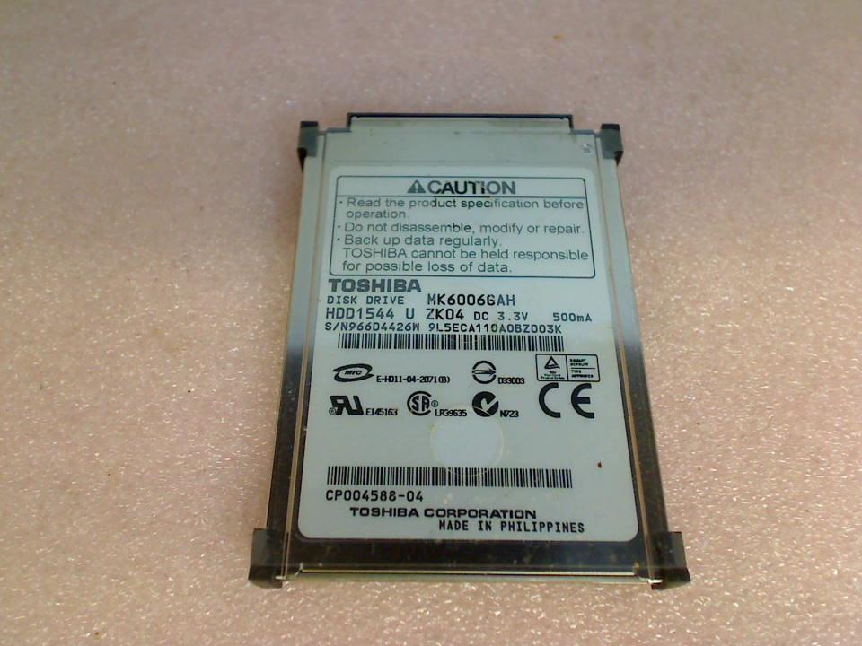 HDD hard drive 1.8" 60GB Toshiba MK6006GAH Fujitsu LifeBook P7120