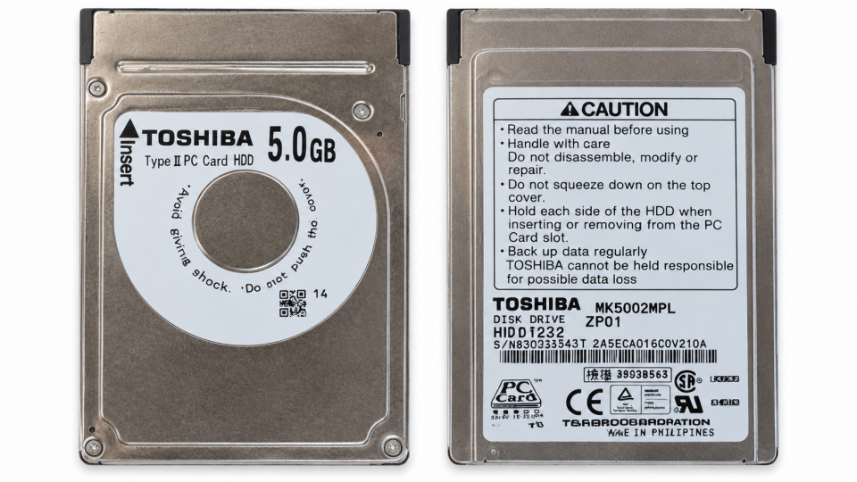 HDD hard drive 1.8" PCMCIA / PC Card Toshiba 5GB MK5002MPL HDD1232