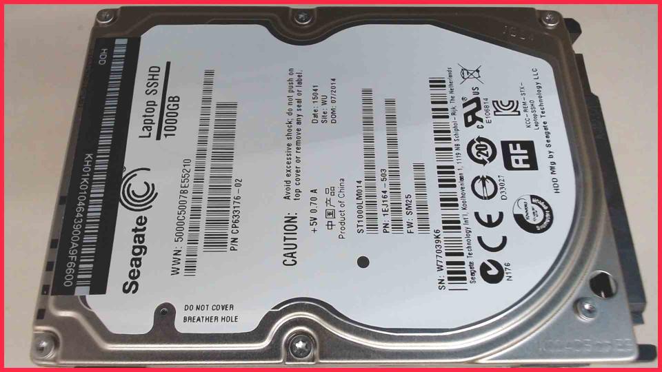 HDD hard drive 2.5" 1000GB 1TB SATA SSHD Seagate ST1000LM014 (5494h)