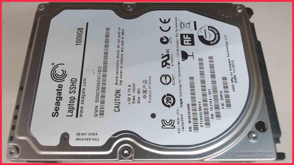 HDD hard drive 2.5" 1000GB 1TB SATA Seagate ST1000LM014 (2835h)