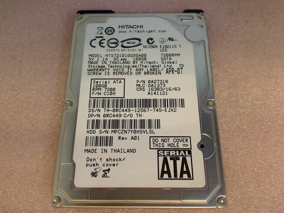 HDD hard drive 2.5" 100GB HTS721010G9SA00 SATA Hitachi