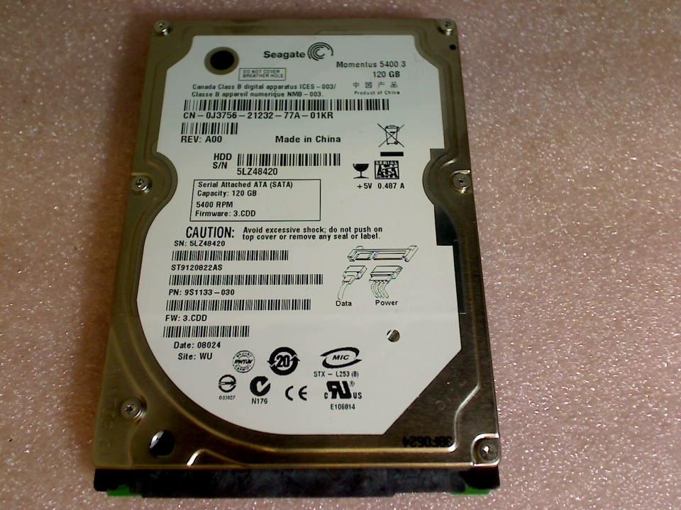 HDD hard drive 2.5" 120GB ST9120822AS (SATA) Seagate