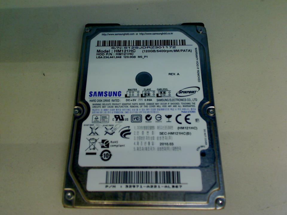 HDD hard drive 2.5" 120GB Samsung HM121HC IDE AT Asus A6J -2