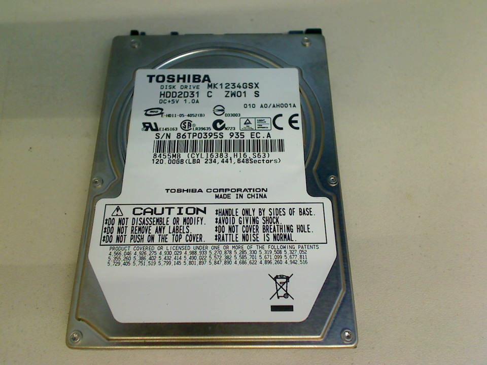 HDD hard drive 2.5\" 120GB Toshiba HDD2D31 C ZW01 S Acer Aspire 5715Z (3)