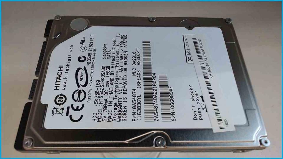 HDD hard drive 2.5" 160GB Hitachi 5K250-160 (SATA) Aspire 7520 ICY70 (10)