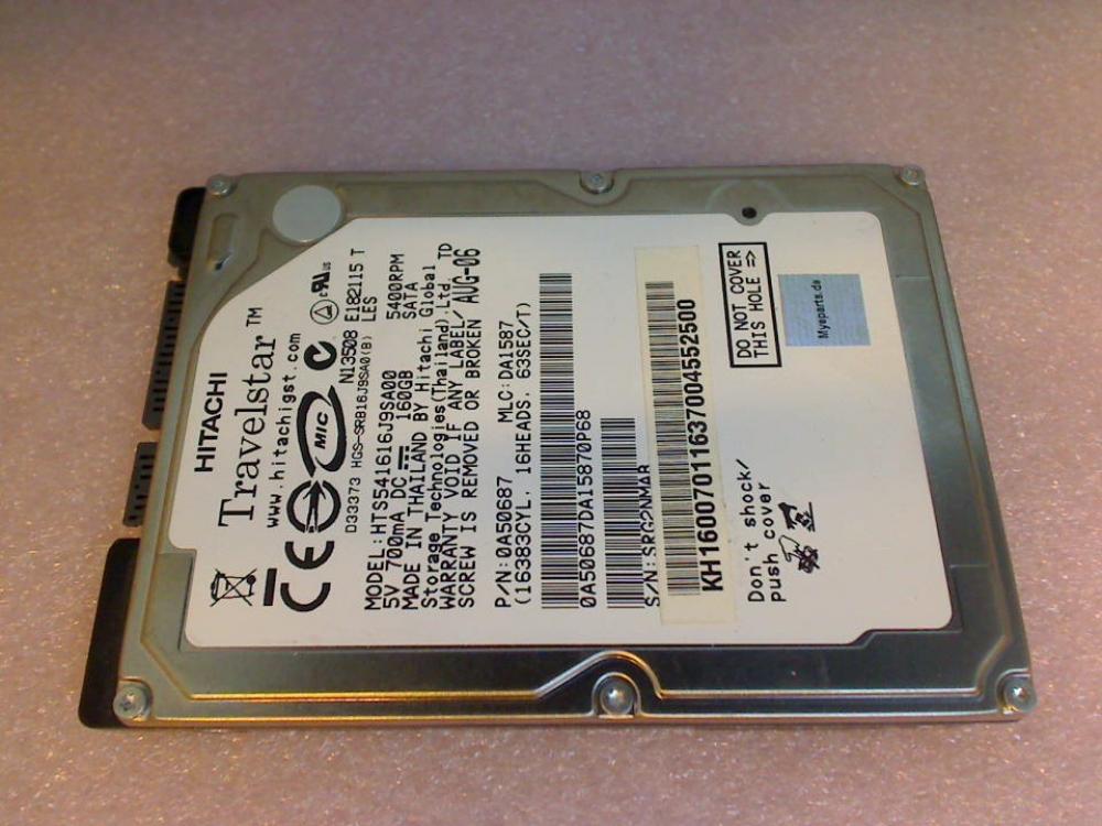 HDD hard drive 2.5" 160GB Hitachi HTS541616J9SA00 Fujitsu Esprimo V5535 -2
