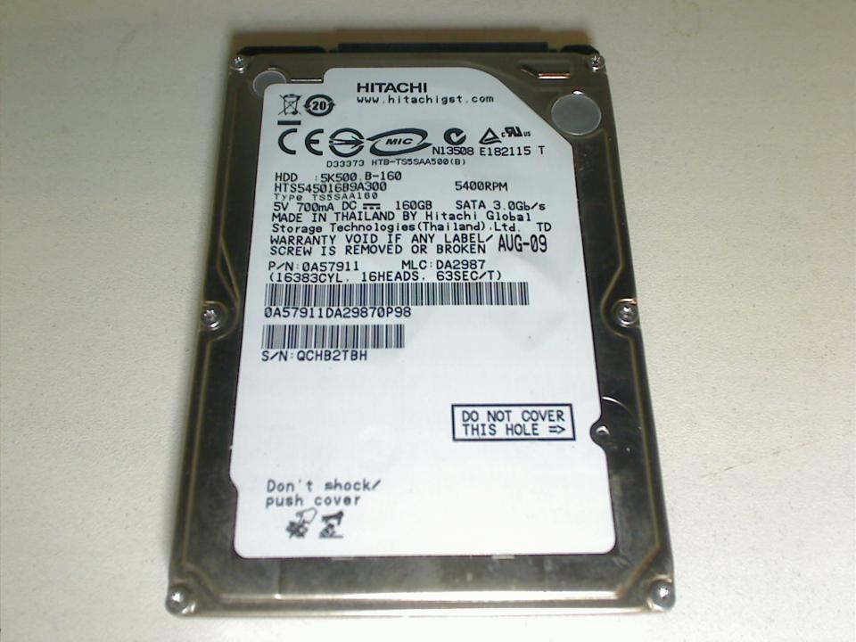 HDD hard drive 2.5" 160GB (SATA) 5K500.B-160 Hitachi