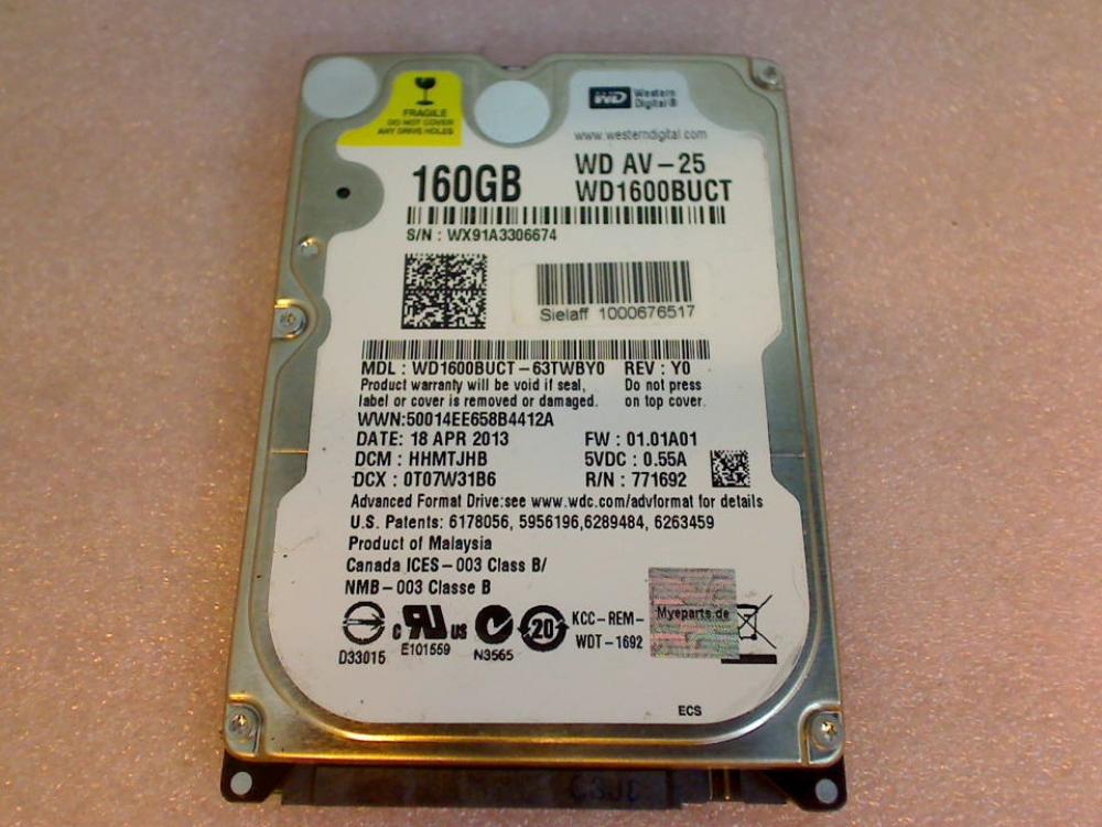 HDD hard drive 2.5" 160GB SATA WD1600BUCT Terra Mobile 1760 MS-1719