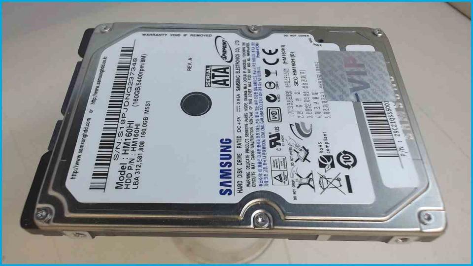HDD hard drive 2.5" 160GB Samsung HM160HI SATA Lenovo N500 4233-2