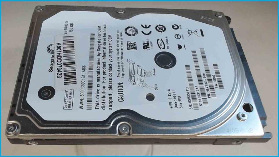 HDD hard drive 2.5\" 160GB Seagate ST9160310AS (2310h) Medion E1212 MD96888