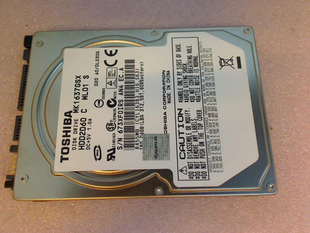 HDD hard drive 2.5" 160GB Toshiba HDD2D60 MK1637GSX Maxdata ECO 4011 IW 8615P