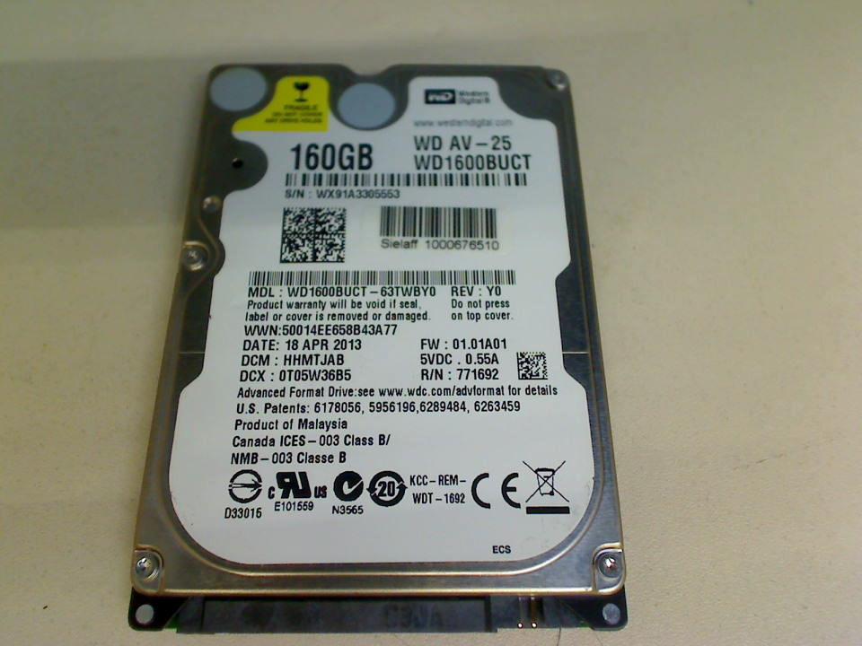 HDD hard drive 2.5" 160GB WD1600BUCT HP Compaq 6720s -3