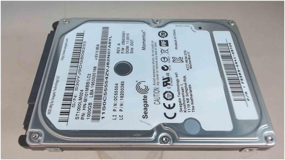 HDD hard drive 2.5" 1TB 1000GB 5400RPM 8MB SATA Seagate ST1000LM024 (3622h)