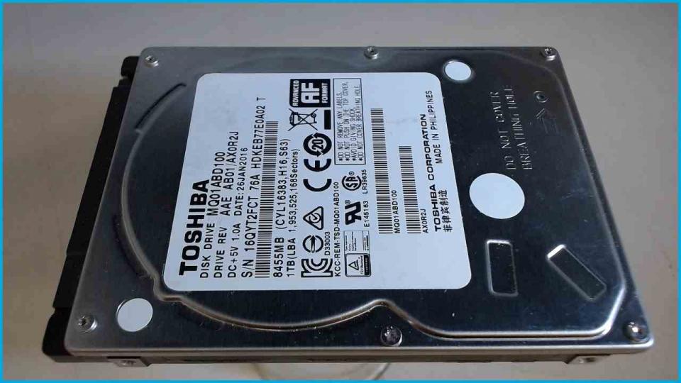 HDD hard drive 2.5" 1TB 1000GB 5400RPM SATA Toshiba MQ01ABD100 (2441h)