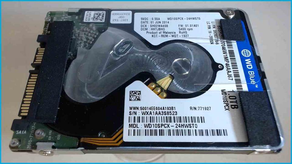 HDD hard drive 2.5" 1TB 1000GB Blue SATA 3 16MB Western Digital WD10SPCX