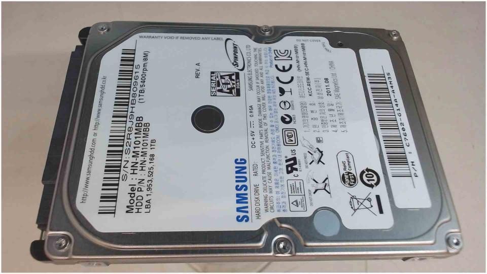 HDD hard drive 2.5" 1TB 1000GB SATA 5400 RPM Samsung HN-M101MBB (7863h)