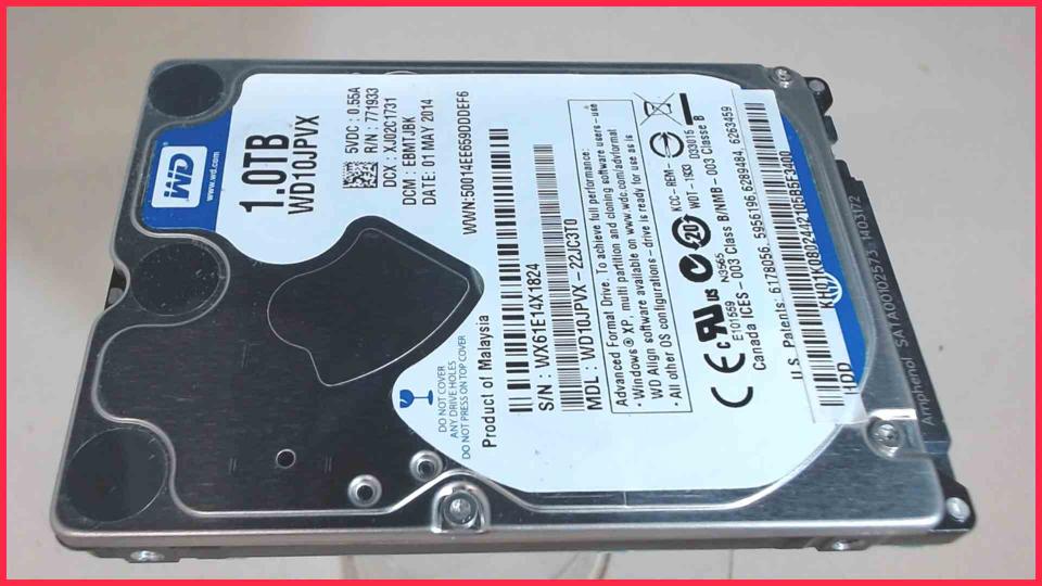 HDD hard drive 2.5" 1TB 1000GB WD10JPVX SATA Acer Aspire E5-511 Z5WAL