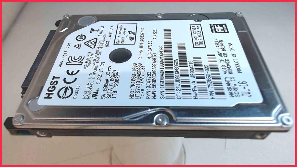 HDD hard drive 2.5" 1TB HGST 7K1000-1000 HGST HTS721010A9E630 (3593h)