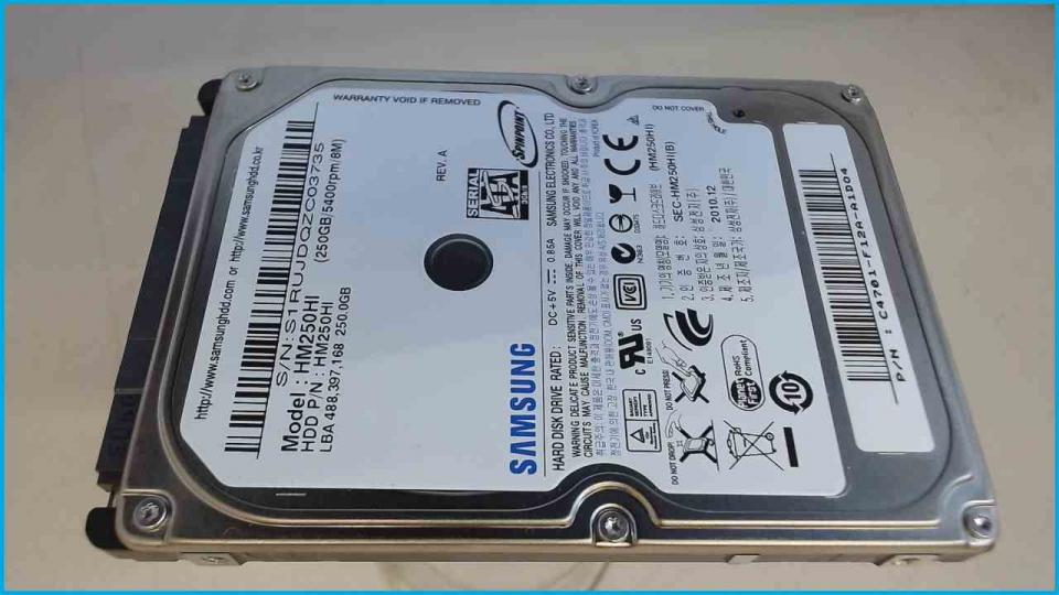 HDD hard drive 2.5" 250GB Samsung HM250HI (576h) Medion Akoya E1226 MD98570