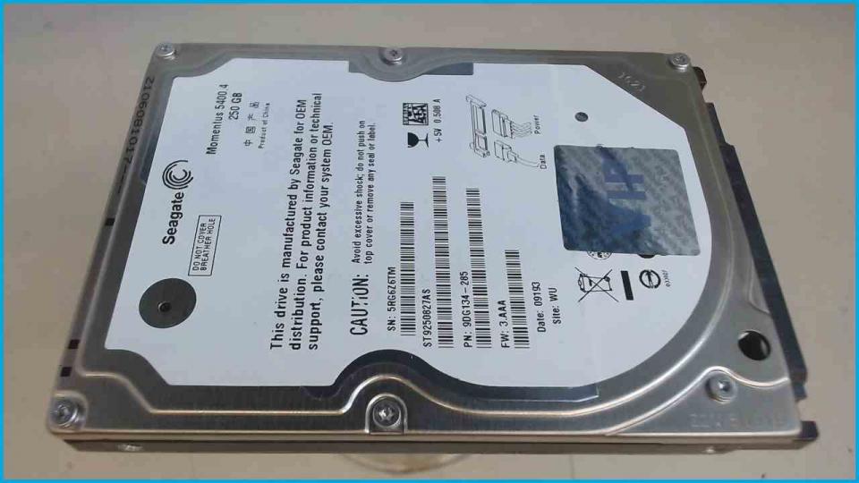 HDD hard drive 2.5" 250GB Seagate (SATA) ST9250827AS Akoya P6612 MD97110