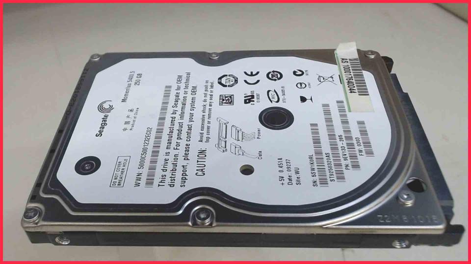 HDD hard drive 2.5" 250GB Seagate ST9250320AS SATA Asus X73S