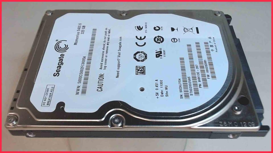 HDD hard drive 2.5" 320GB 5400 RPM 8MB (SATA) Seagate ST9320325AS (9656h)