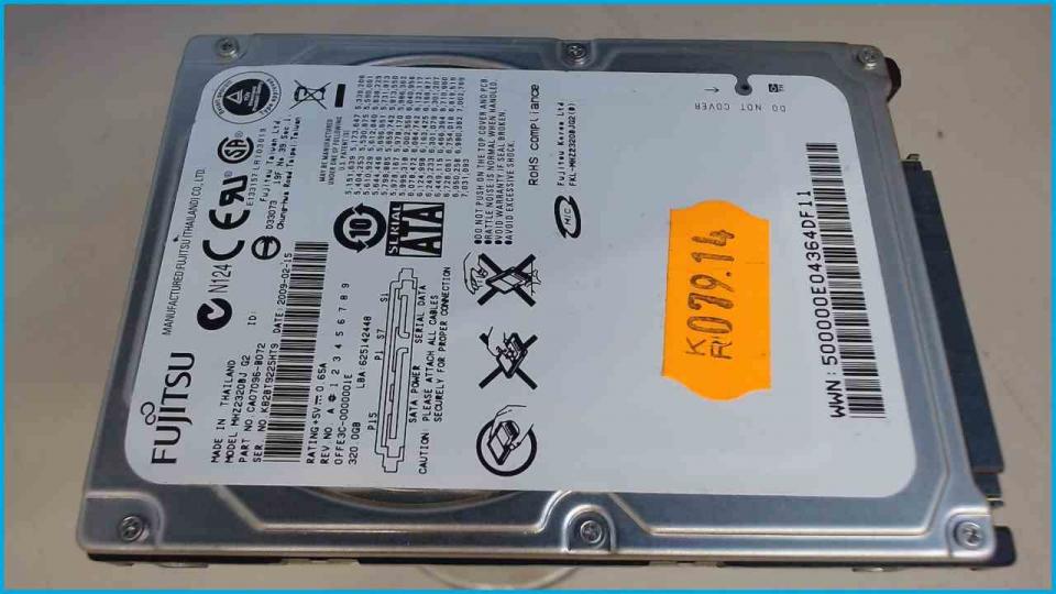 HDD hard drive 2.5" 320GB MHZ2320BJ G2 SATA LifeBook C1320D WL1