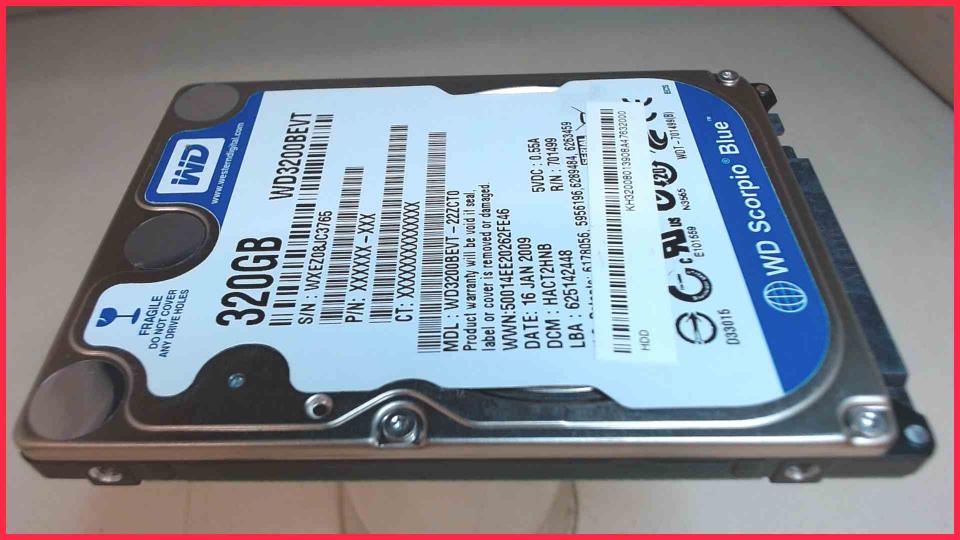 HDD hard drive 2.5" 320GB SATA WDC WD3200BEVT (569h)