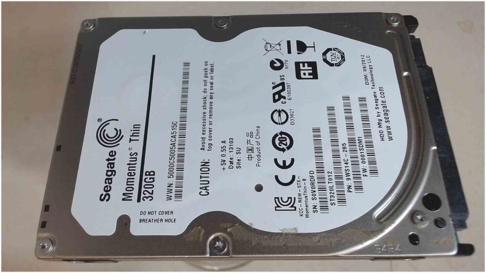 HDD Festplatte 2,5" 320GB Seagate ST320LT012 SATA Asus All-in-one PC ET1612I