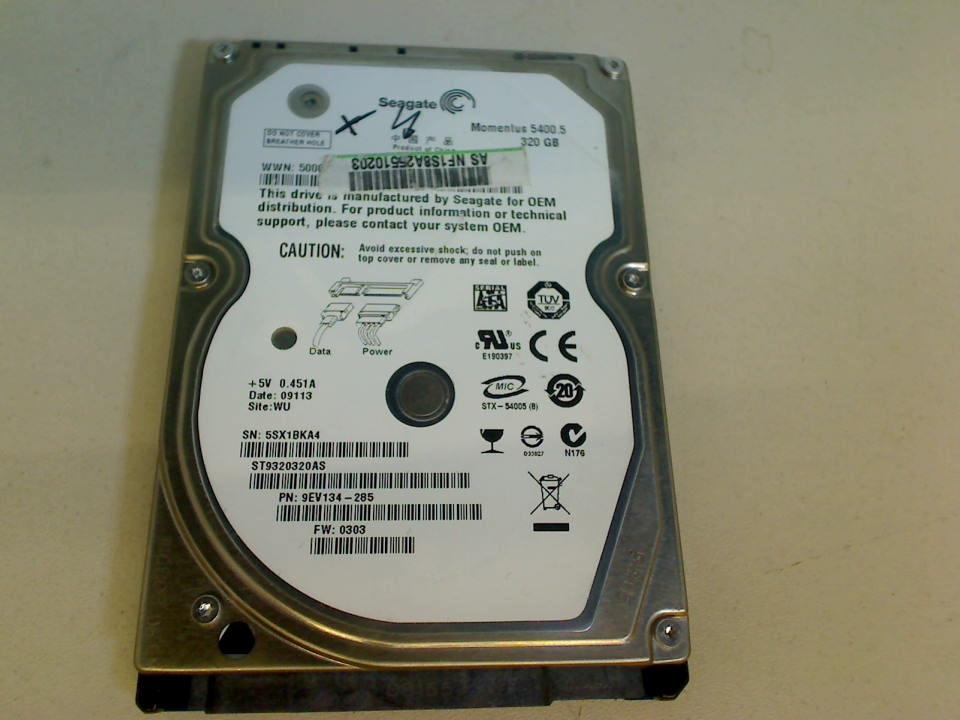 HDD hard drive 2.5" 320GB Seagate ST9320320AS (SATA) 5400 Extensa 5620 MS2205