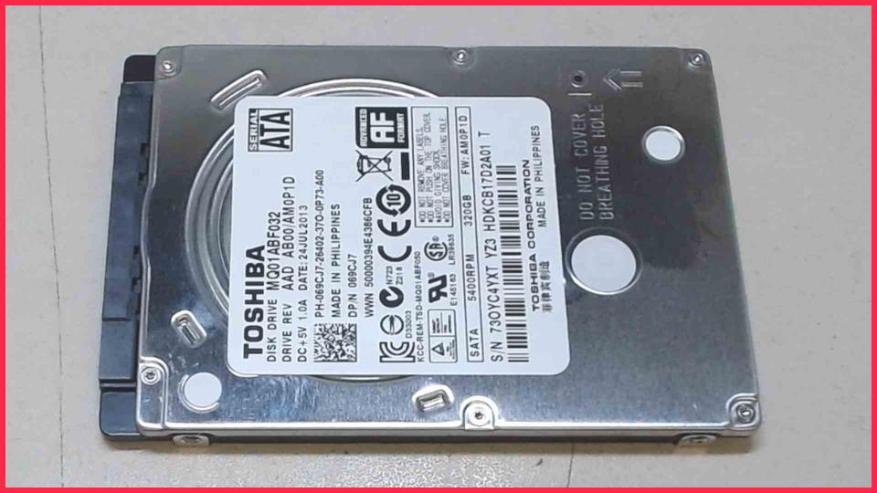 HDD hard drive 2.5" 320GB Toshiba 320GB SATA MQ01ABF032 Dell Latitude E5530