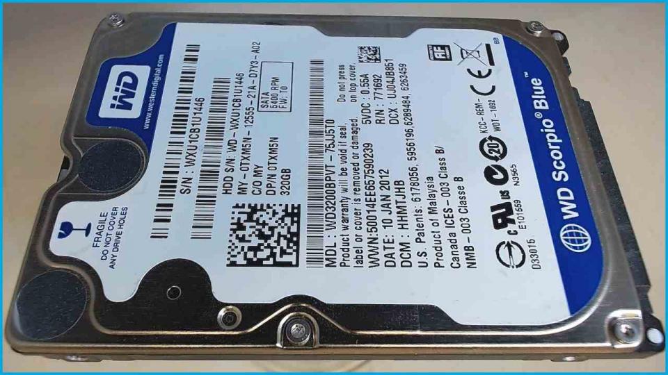 HDD hard drive 2.5" 320GB WD3200BPVT (SATA) Amilo Si 1520 DW1