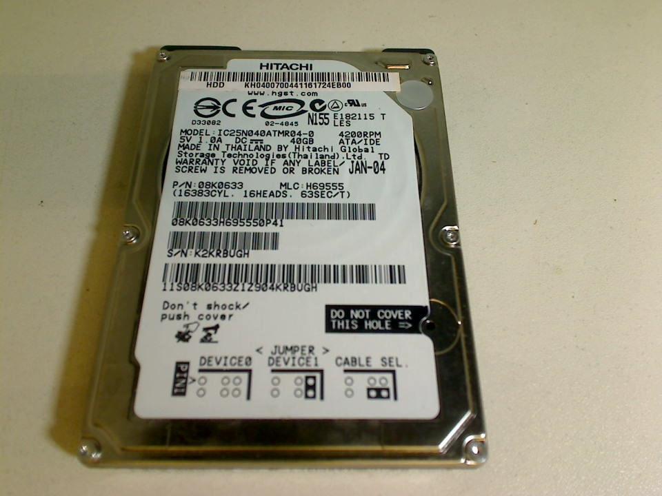HDD hard drive 2.5" 40GB Hitachi IC25N040ATMR04-0 IDE2.5" IBM T43 Type 1871