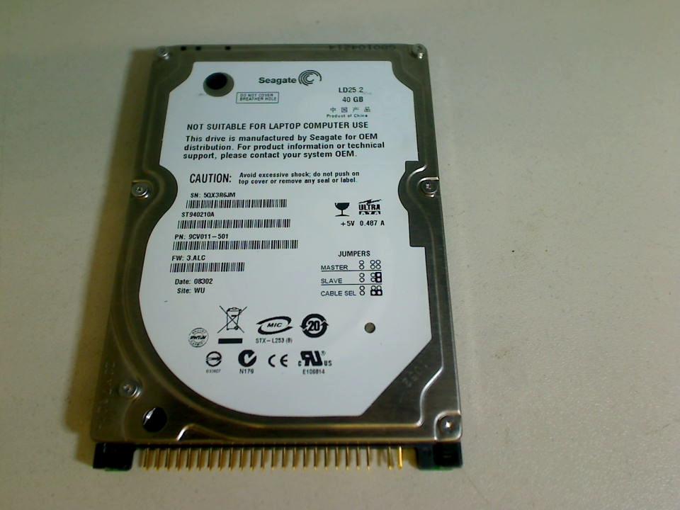 HDD hard drive 2.5\" 40GB Seagate ST940210A (IDE) Amilo-A CY26 A7600