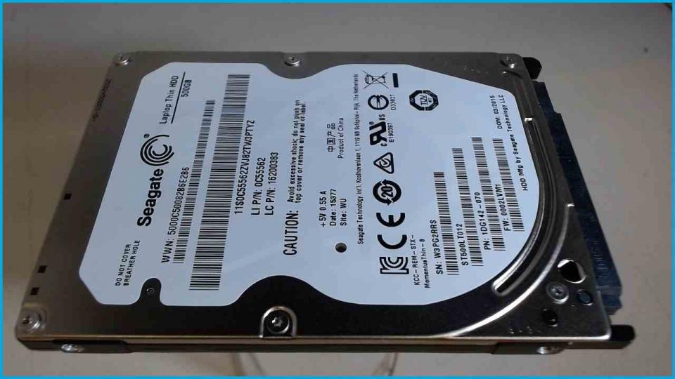 HDD hard drive 2.5" 500GB 5400 RPM SATA Seagate ST500LT012 (2791h)