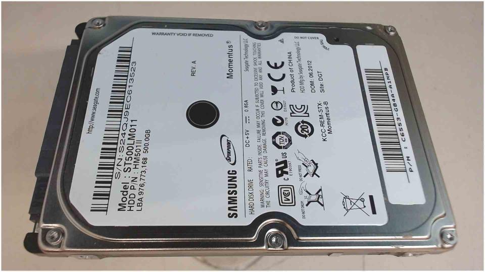 HDD hard drive 2.5" 500GB SATA 5400 RPM Samsung ST500LM011 (1220h)