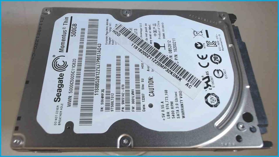 HDD hard drive 2.5" 500GB SATA 5400RPM 16MB Seagate ST500LT012
